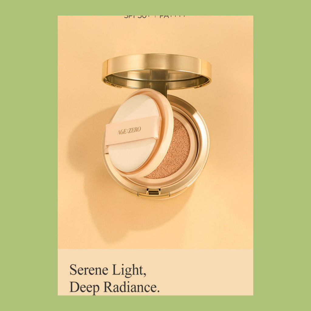 AGE:ZERO DEW GOLD AIRY GLOW CUSHION SPF50+,PA++++(15G/0.51FL.OZ)+REFIL