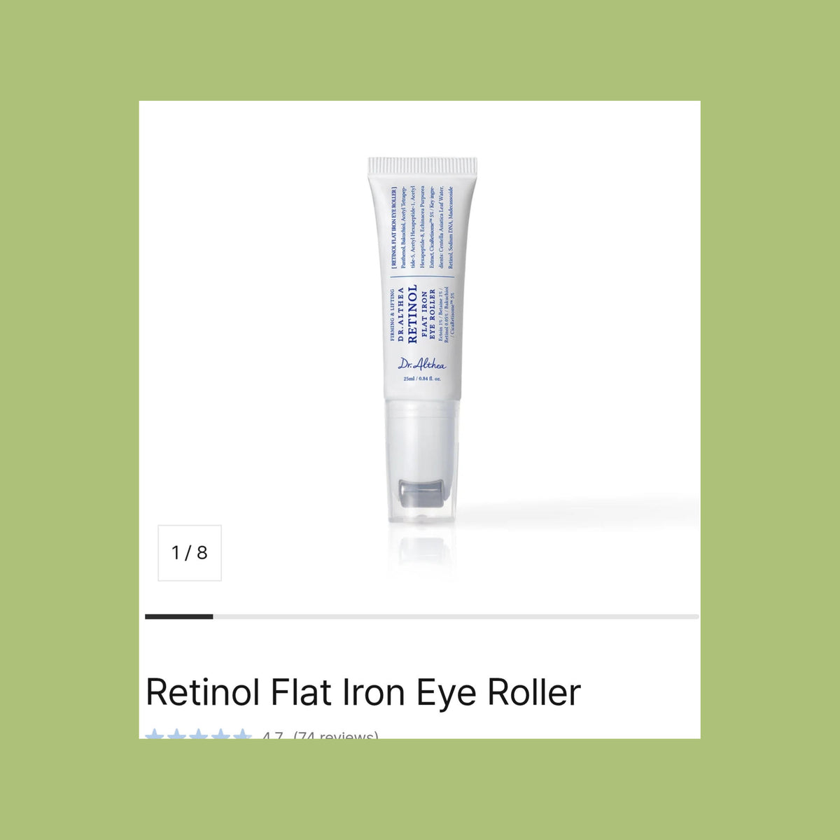 DR.ALTHEA RETINOL FLAT IRON EYE ROLLER