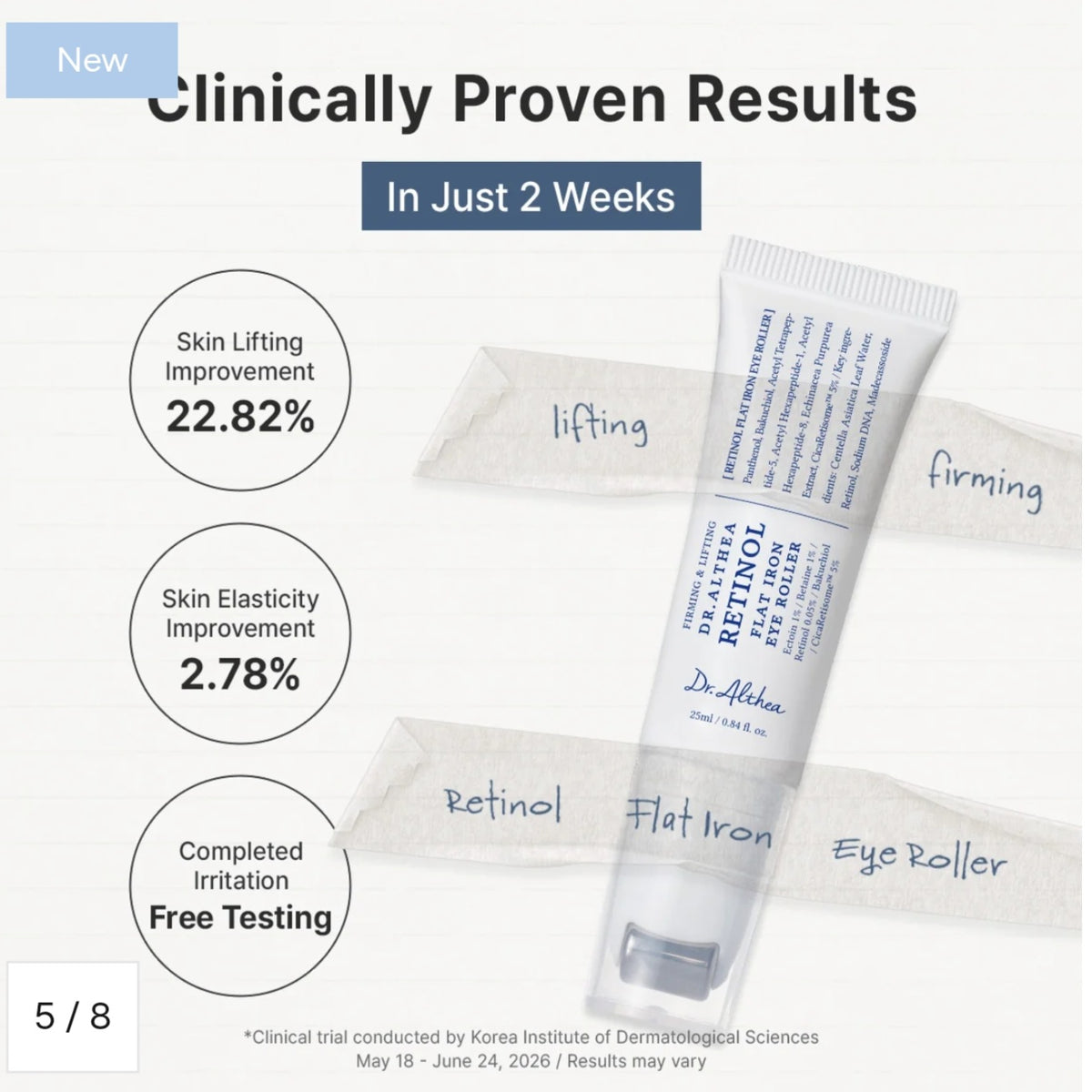 DR.ALTHEA RETINOL FLAT IRON EYE ROLLER